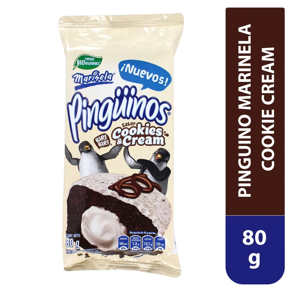 PINGUINOS COOKIES AND CREAM 80G